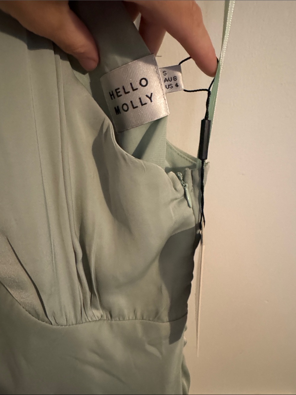 NWT Sage Green Halter Midi Dress - Picture 4 of 5